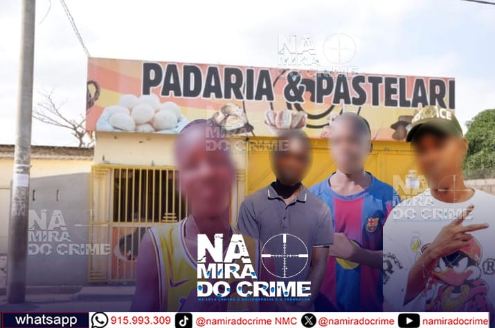 No Cazenga: Oitos marginais do grupo "Os Mais Quentes" invadem padaria com armas de guerra e roubam dinheiro e vários meios ‎ ‎