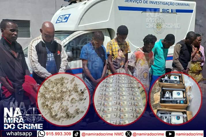 SIC detém em Malanje oito cidadãos com mais de 990 pedras de diamantes e perto de 4 mil dólares norte-americanos