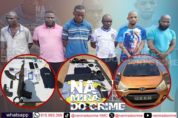 Usavam passe do SIC  e meios da Polícia: SIC-Luanda  desbarata bandidos altamente perigosos que assaltavam com armas de guerra