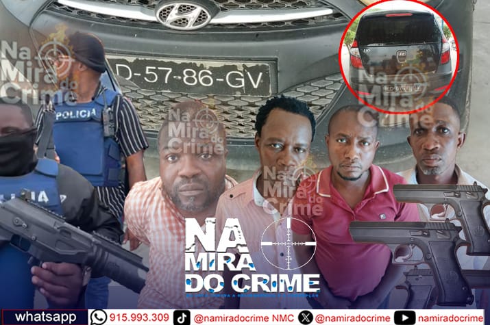 Via Expresso e Panguila: DIIP-Bengo desmantela grupo de bandidos que simulavam serviço de táxi e assaltavam passageiros com arma de fogo