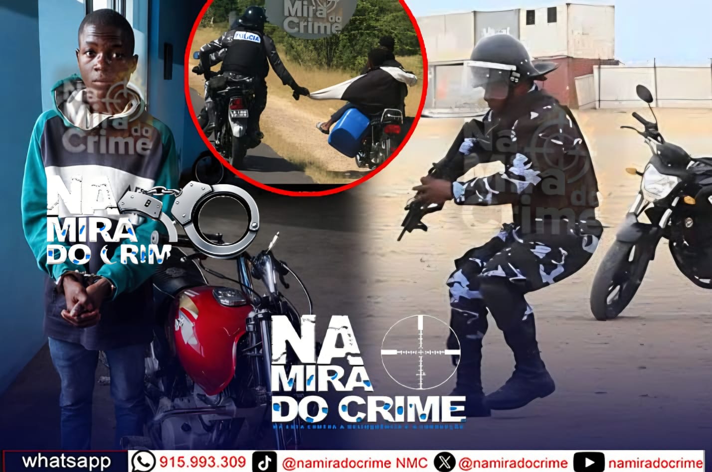 Exclusivo Na Mira do Crime: Capturado cidadão que agrediu efectivo da Brigada Moto da URP no Cunene - motoqueiro fugiu para a Namíbia