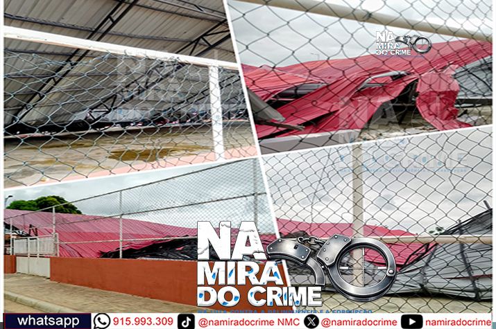 Construída pela empresa T & J Quaresma Comercial, Lda: -Chuva destrói quadra desportiva que custou mais de 40 milhões ao Estado dias antes da sua inauguração