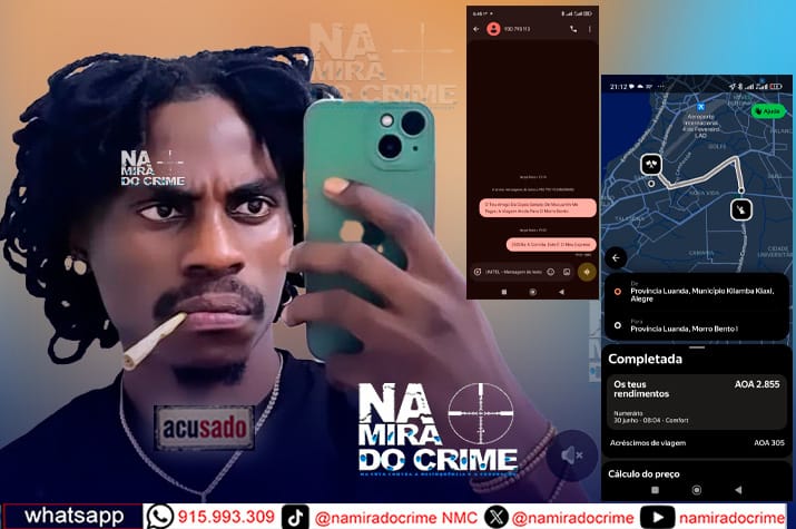 Músico da dupla "Gelado de Múcua" denunciado por motorista de aplicativo por alegado não pagamento de corrida de táxi em Luanda