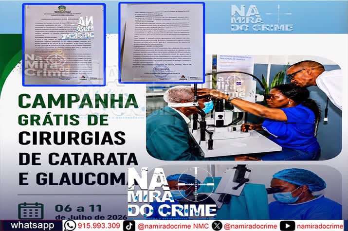 República de Angola  Ministério da Saúde  Instituto oftalmológico Nacional de Angola  Gabinete da Directora-Geral     ‘’Comunicado de Resposta “A Matéria Na Mira do Crime”.