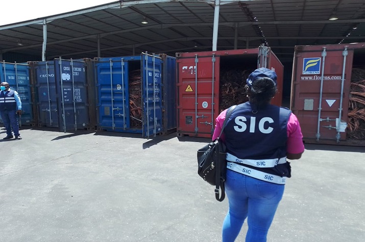 Mais de 11 toneladas de cobre apreendidas pelo SIC no Porto de Luanda